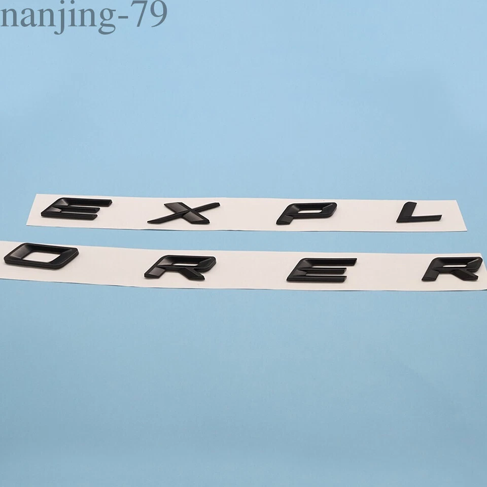 For 2011-2024 Explorer Sport Pkg Hood Emblem Letters Decal Gloss Black outline — 第 4/4 张图片