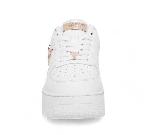 Windsor Smith Womens White Leather Trainers Platform Chunky Sneakers - Rich - Picture 4 of 7