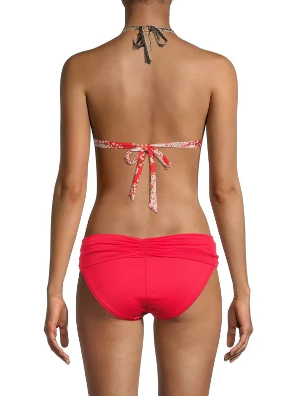 NUEVO CON ETIQUETAS - Top de Bikini Triángulo Camilla "And the Queen Wore Red", Multi - EE. UU. 4/XSpequeño Foto 2 de 3