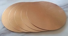 5 x Disco Sottotorta ORO Cartone Ø 24 cm Pasticceria Dolci Cucina, spess. 1,5 mm
