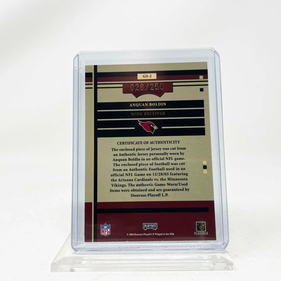 Anquan Boldin - Game-Worn Jersey & Ball - 2004 Playoff Honors - 26/250 - Image 2 of 2