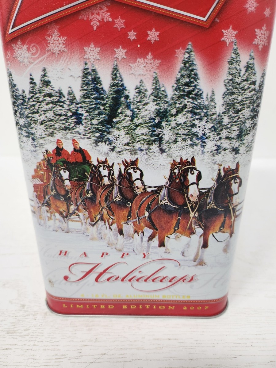 Budweiser Limited Edition 2007 Happy Holidays Aluminum Bottle Set