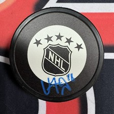 Vincent Trocheck Autographed New York Rangers NHL Logo Puck Signed Beckett BAS
