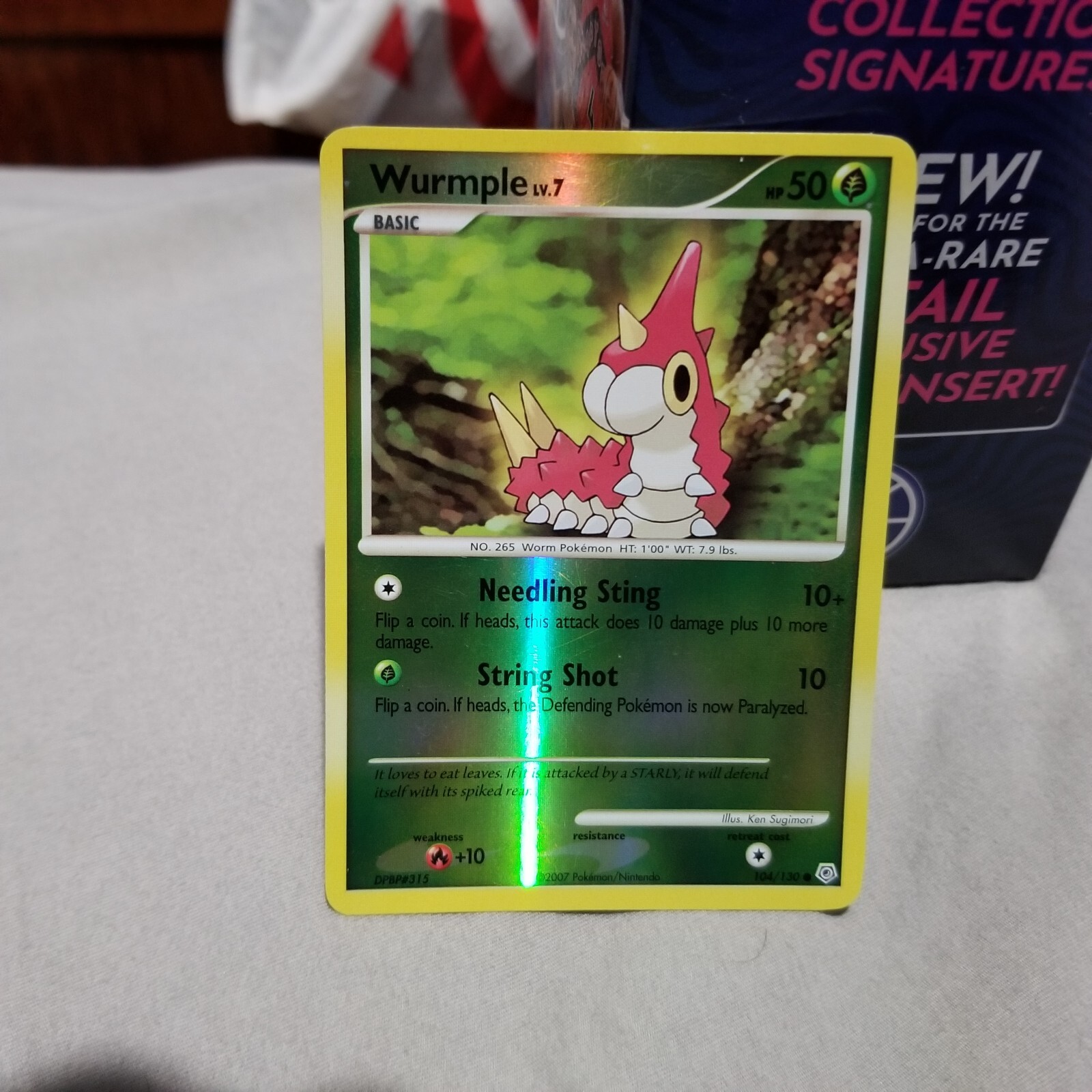 Wurmple Pokemon TCG Diamond & Pearl Reverse Foil Common Card # 104/130 #104