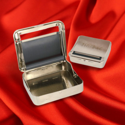 Zig Zag TIN Automatic Cigarette Tobacco Rolling Machine Box Zig Zag Roller  Roll