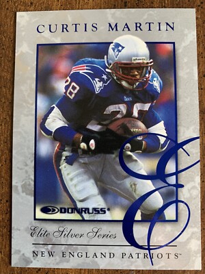 1997 Donruss Elite New England Patriots Football Card Curtis Martin 963 of 5000