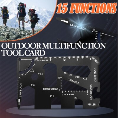 Best Backpacking Multi Tool Function Purpose Travel Trekking Hiking Knife Card