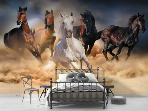 3D Galloping Horse Wallpaper Wall Murals Removable Wallpaper 368 - Picture 1 of 4