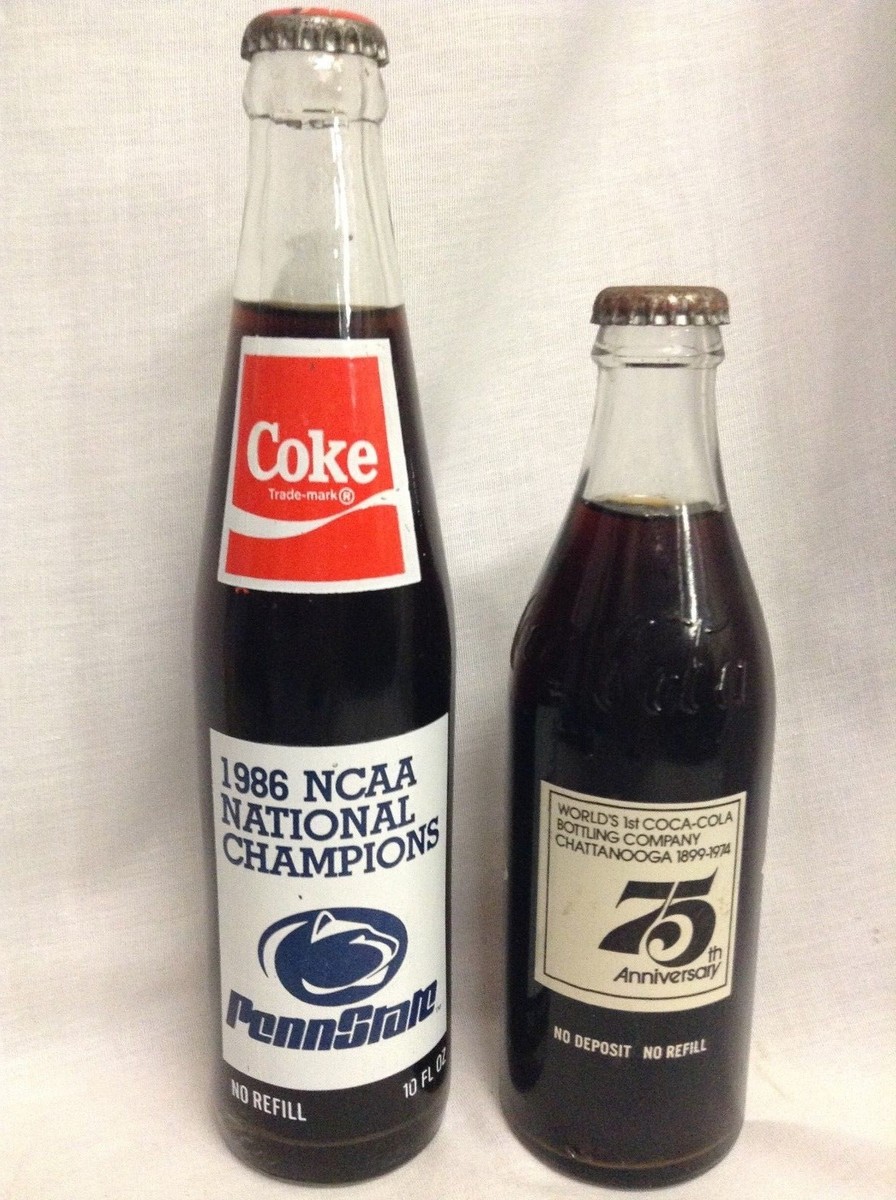 Coca Cola Bottle Set - 1986 Penn State Champs, 75th