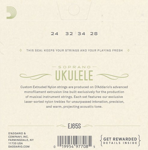 D'Addario Ukulele Strings Pro-Arte Soprano Clear Nylon - Picture 2 of 5