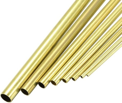 DRAWN BRASS TUBE .1300" OD X .050" ID X 12" LONG (LOT OF 10) - Picture 4 of 5
