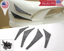 4 Pcs Black Bumper Lip Splitter Fin Spoiler Canards Valence Diffuser for Dodge
