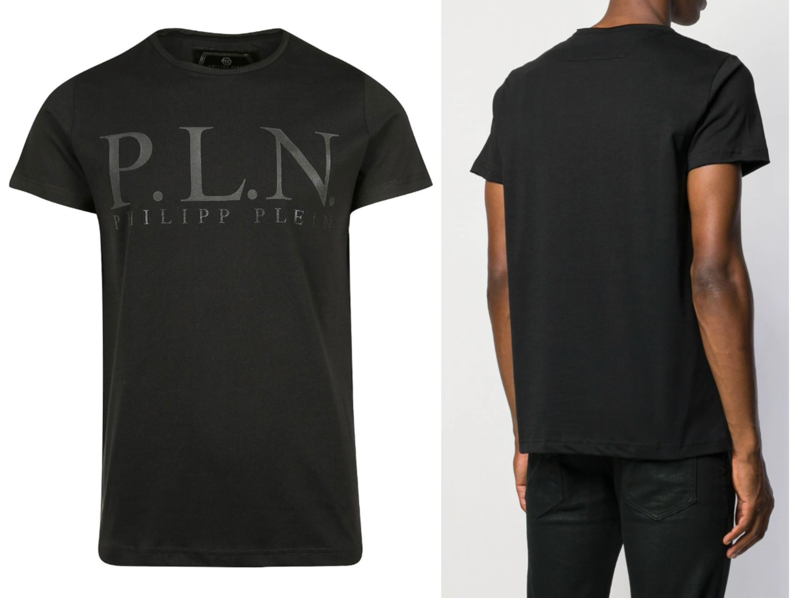 Philipp Plein Mens Platinium Cut Shirt Round Neck P.L.N. T-Shirt Shirt Top 4XL