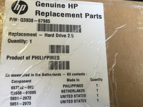 NUOVO KIT DISCO RIGIDO HP Q3938-67985 LASERJET CM6030 CM6040 IN SCATOLA 2,5" 320GB - Foto 1 di 1