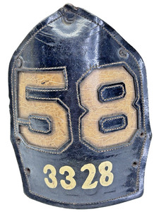 FDNY Cairns & Brother Firefighter Helmet Shield Engine 58 3328  5th Ave Harlem