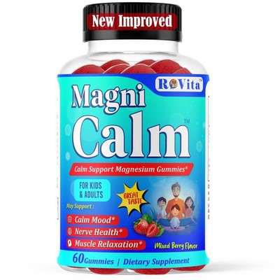 Magnesium Citrate Kids Adult Anti-Stress Gummies | Calm & Relax 60 Gummies