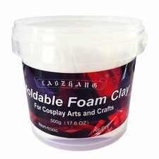 500g White Cosplay Foam Clay Lightweight Sculpting Foam, Air Dry Clay
