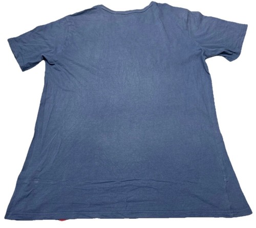 Ecko Unltd Mens Blue Modern Streetwear T Shirt Longline Size XL Embroidered Tee - Picture 2 of 8
