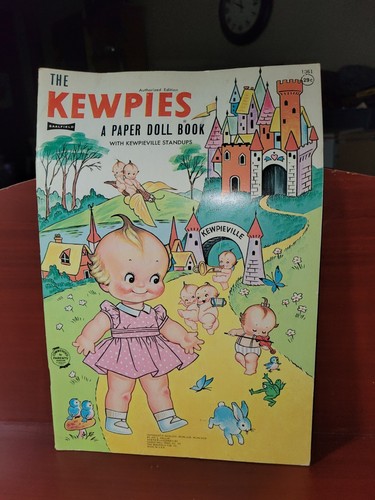 Vintage 1968 Saalfield Kewpie-kins Kewpies Paper Doll Book Kewpieville Standups