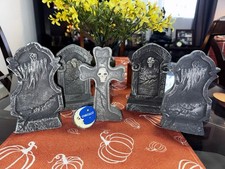 Halloween Headstone 6" Tabletop Decor Mini Tombstone 5 Pack