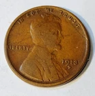 1913 D Lincoln Wheat Cent, Penny, Very Good Condition