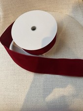 Dark Red Velvet Ribbon 2 1/2" Wired Edge Christmas Ribbon - 25Yards