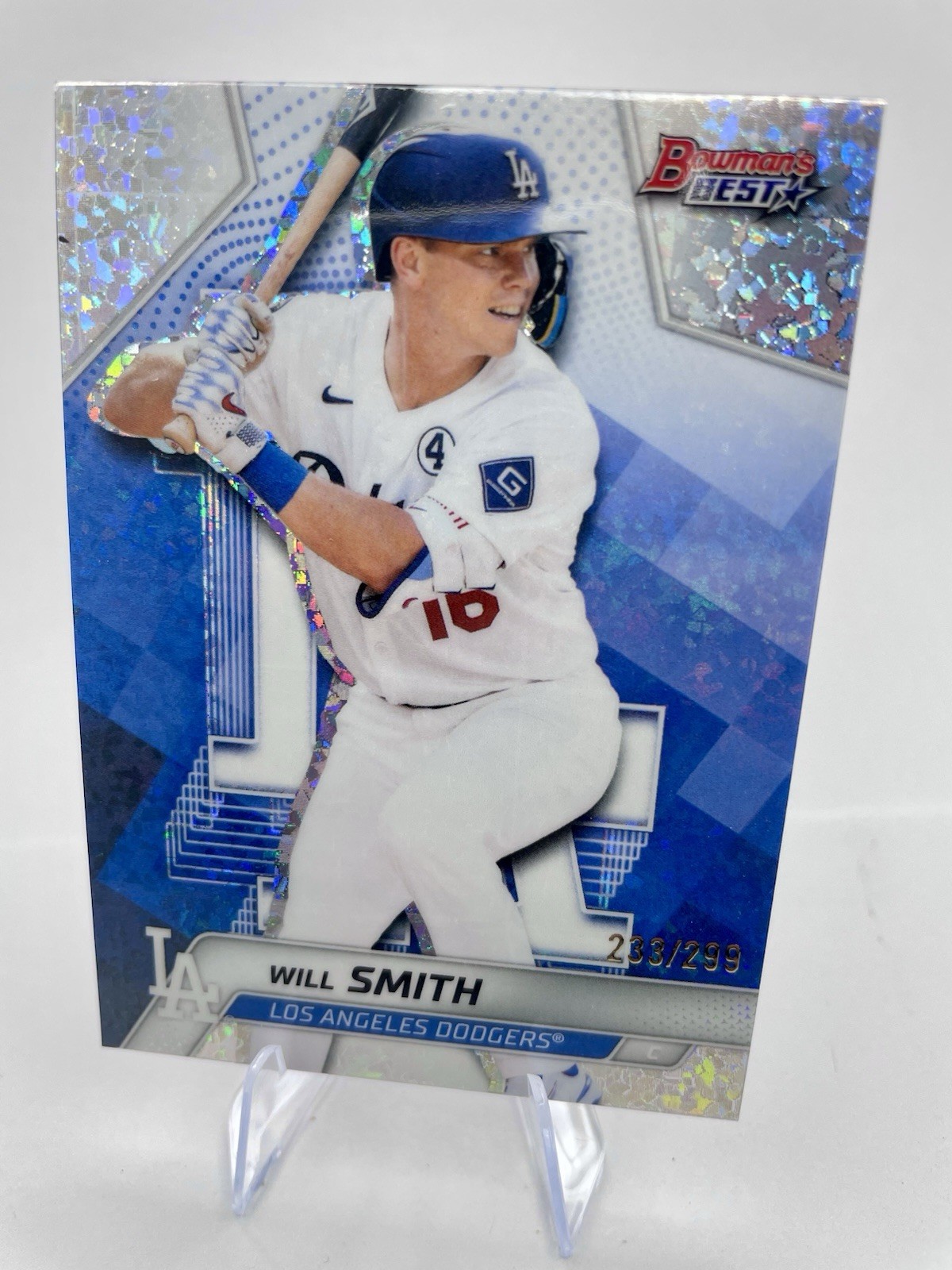 Will Smith 2025 Bowman’s Best Mini Diamond Retractor 233/299 Los Angeles Dodgers