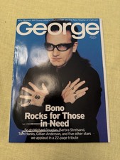 2000 GEORGE magazine U2 / BONO John Kennedy Jr., BARBRA STREISAND Tom Hanks EXC