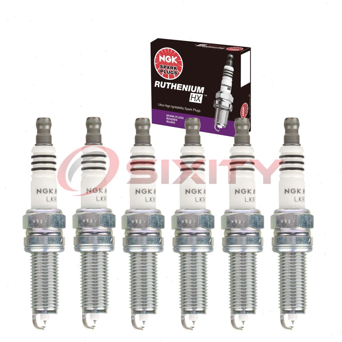 6 pc NGK Ruthenium HX Spark Plugs for 2014-2020 Ram ProMaster 1500 3.6L V6 cb