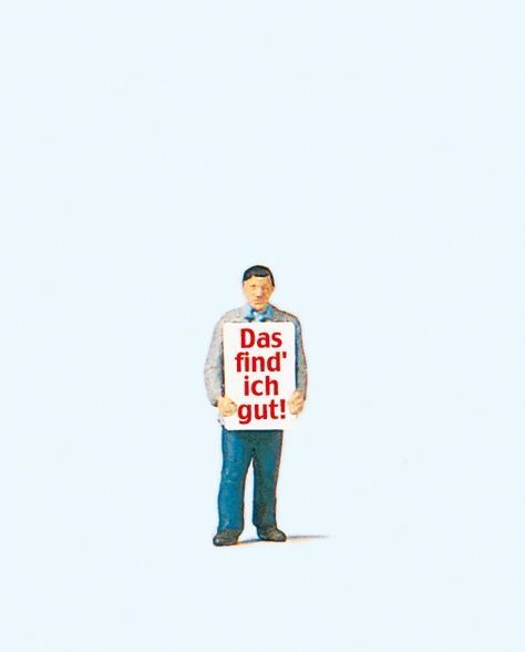 Man in Sandwich Board Preiser 29049