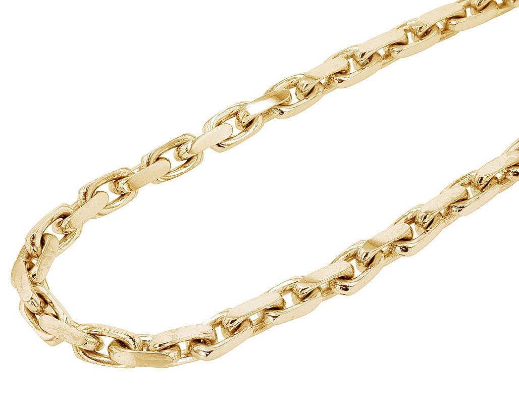 Real Solid Cable Hermes Link Chain Necklace 6MM 10K or 14K Yellow