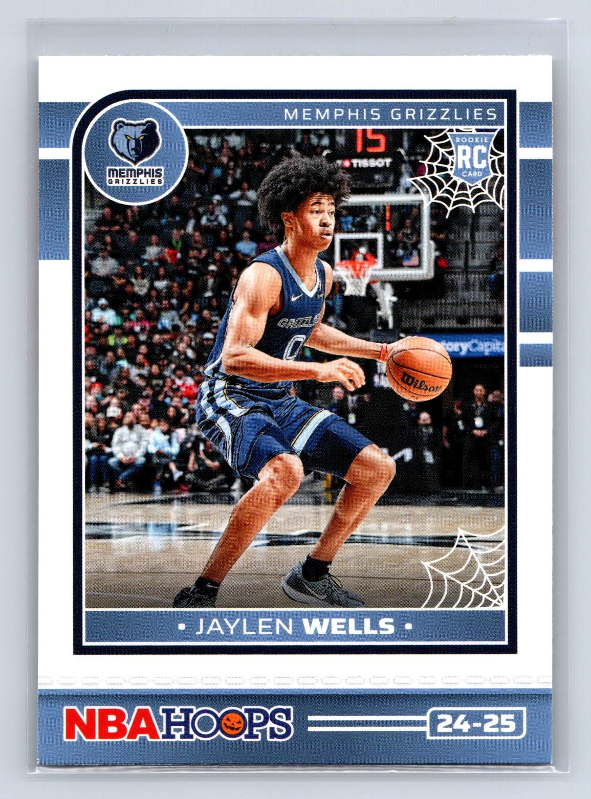 Jaylen Wells 2024-25 Haunted Hoops Spider Webs RC Memphis Grizzlies #272