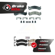 Front Rear Ceramic Disc Brake Pads Kit For 2001-2006 Chevrolet Silverado 3500