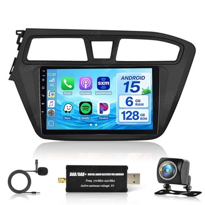 DAB+ 6+128G Für Hyundai i20 2015-2018 CarPlay Android 15 Autoradio GPS Navi WiFi