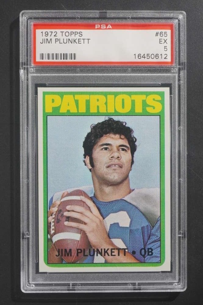 1972 Topps Jim Plunkett #65 Rookie PSA 5 New England Patriots DA1172