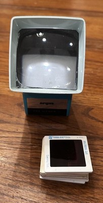 Vintage 1960's Original Argus PreViewer for Color Slides W Vintage Travel Slides