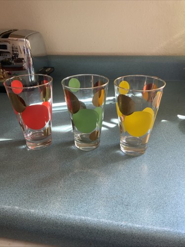 MCM Russel Wright Zombie 3 Pc Highball Glasses Cocktail - Picture 1 of 7