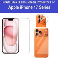 iPhone 17 Pro Max 17 Pro 17 Air Front+Back+Lens Tempered Glass Screen Protector