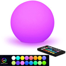 RGB Color-changing LED GLOBE Orb Light w/Remote, Mood Lamp Kids Night Light