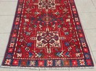 Amazing Hand Knotted Vintage Tribal Hareez Wool Area Rug 4.2 x 3.1 Ft — photo 5