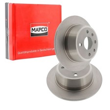 2x MAPCO BREMSSCHEIBEN 260mm VOLL HINTEN passend für OPEL ASTRA VECTRA | 15849