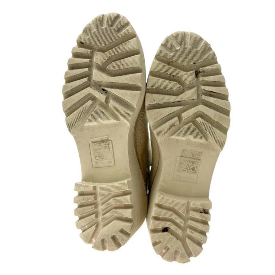 Dolce Vita Huey Mujer Beige Punta Redonda Plataforma Cuña Chelsea Botines Talla 8 Foto 4 de 4