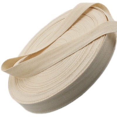 Warmadorn 1/2 Inch Cotton Twill Tape Ribbon 55 Yard, Soft Inch, Beige
