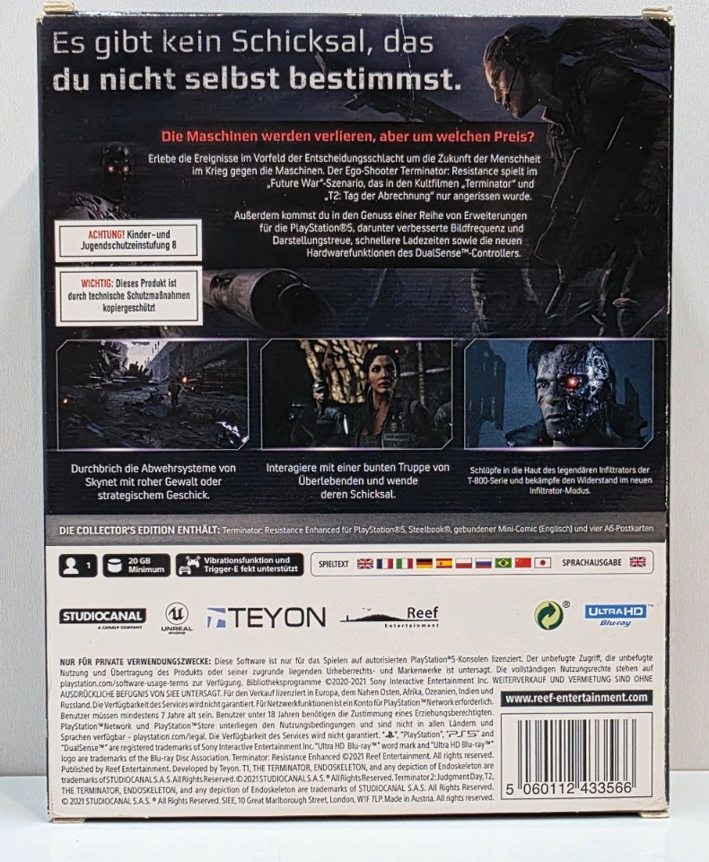 Terminator Resistance Enhanced per PlayStation 5 - Steelbook foto 2