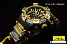 NEW Invicta Bolt Men's Chronograph Yellow Black Tone SS Watch 52mm