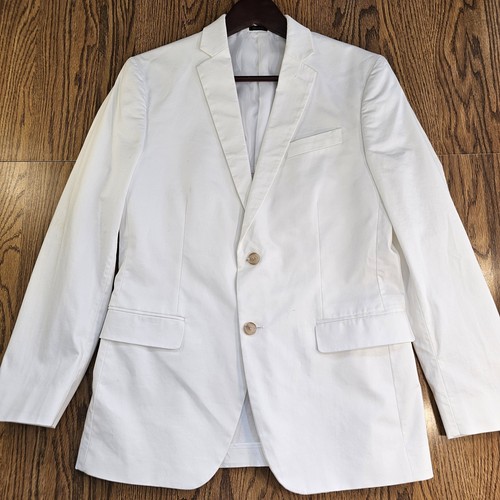 J. Ferrar Mens Blazer Sport Coat White Size Med 38-40 Reg Slim Stretch JF - Picture 2 of 24