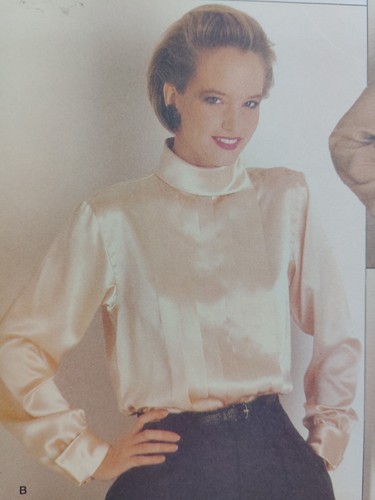 Blouse Shirt Top 14 Vogue 1230 Sewing Pattern VTG Calvin Klein Dressy Designer - Picture 2 of 11