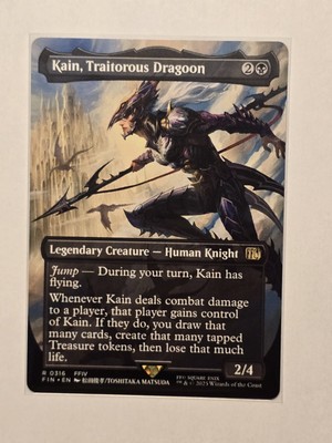 Kain, Traitorous Dragoon (Borderless) Final Fantasy Magic (mtg)