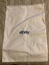 eBay Official Brand Limited Edition White Dust Storage Bag Medium Size 19" x 13"