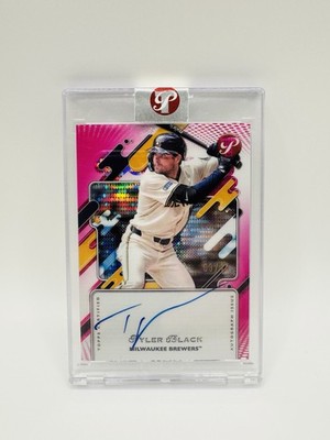 Tyler Black 2025 Topps Pristine Pink Refractor /15 Auto Milwaukee Brewers MLB